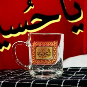 تصویر  استکان دسته دار طرح یا سید الشهدا