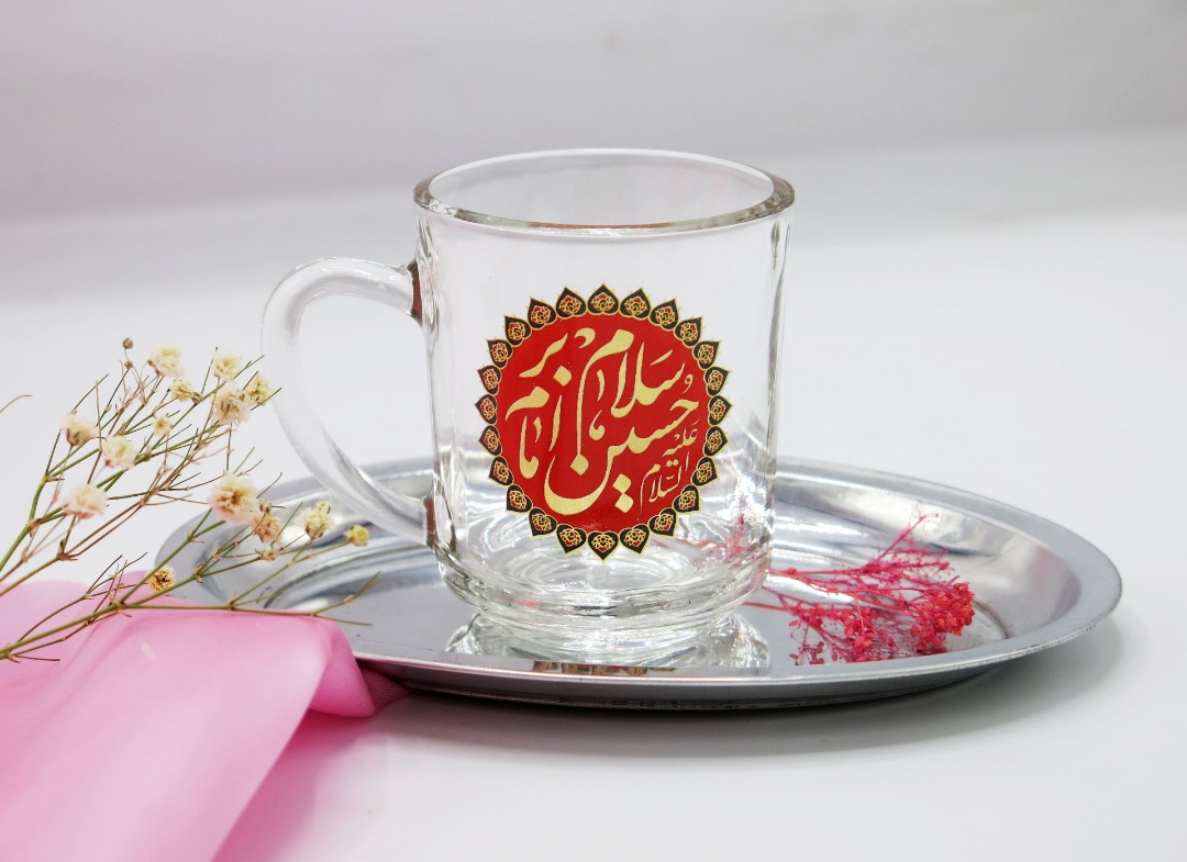 تصویر  استکان دسته دار طرح سلام بر امام حسین