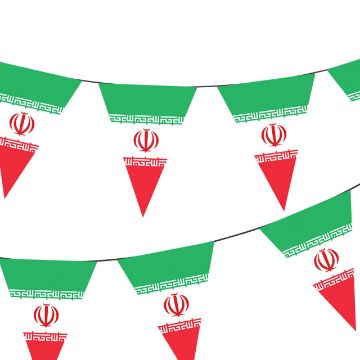 تصویر  ریسه ساتن مثلثی طرح پرچم ایران